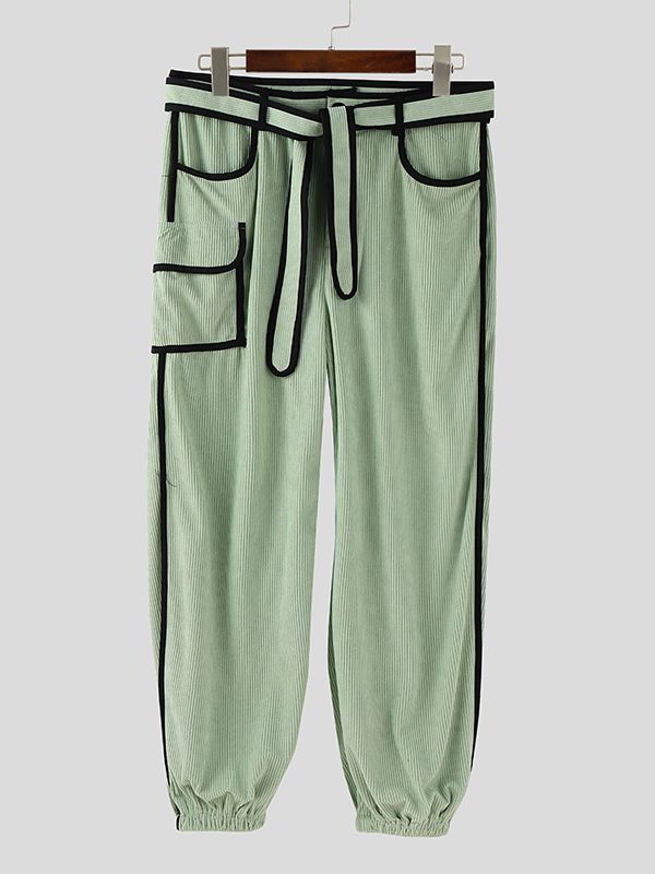 Men's Color Block Piped Cuffed Pant SKUL35093