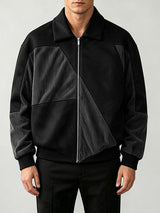 Men's Colorblock Corduroy Long Sleeve Jacket SKUL30494