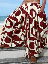 Men's Geometric Abstract Print Resort Pant SKUL55529