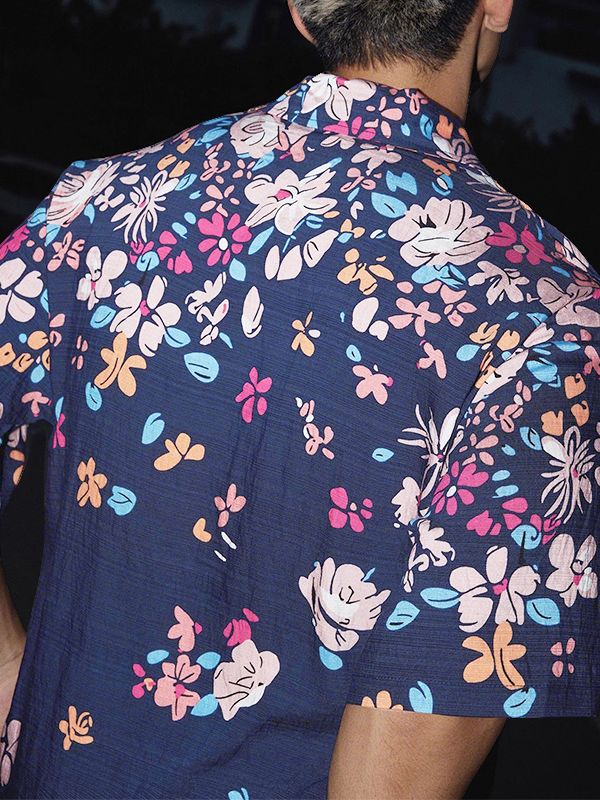 Men's Hawaiian Vacation Floral Short Sleeve Shirt SKUL26918