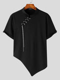 Mens Chinese Style Chain Design Irregular Shirt SKUK13663