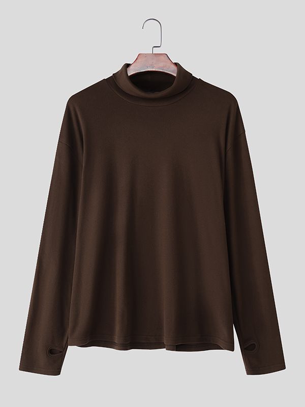 Men's Base Layer High Neck Long Sleeve T-Shirt SKUL35289