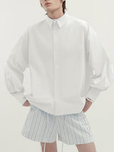 Men's Deconstructed Back Lace Up Long Sleeve Shirt SKUL27428