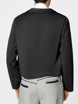 Mens Solid Color Cropped Long Sleeve Blazer SKUK84770