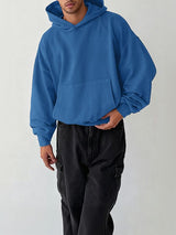 Men's Solid Color Kangaroo Pocket Hoodie SKUL34131