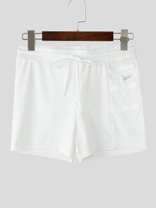 Mens Sheer Mesh Patchwork Casual Short SKUL10514