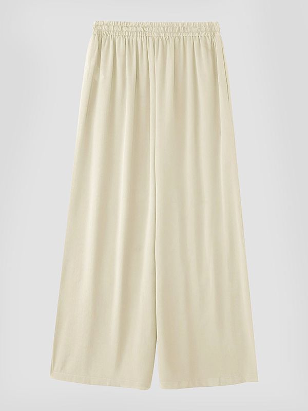 Men's Vintage Boho Crinkled Extra Wide Leg Hakama Pant SKUL71407