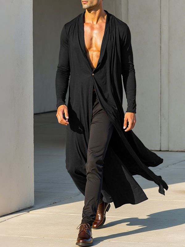 Men's Solid Casual Long Sleeve Shirt SKUL33874