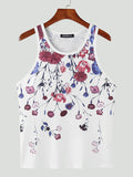 Mens Floral Print Rib-Knit Sleeveless Vest SKUK14628