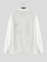 Men's Floral Embroidered Textured Long Sleeve Shirt SKUL29774