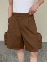 Men's Solid Color 3D Side Pocket Short SKUL45160