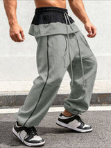 Men's Contrast Color Textured Casual Pant SKUL51870