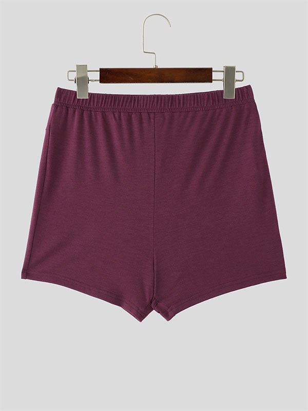 Men's Solid Color Hollow Casual Short SKUL22529