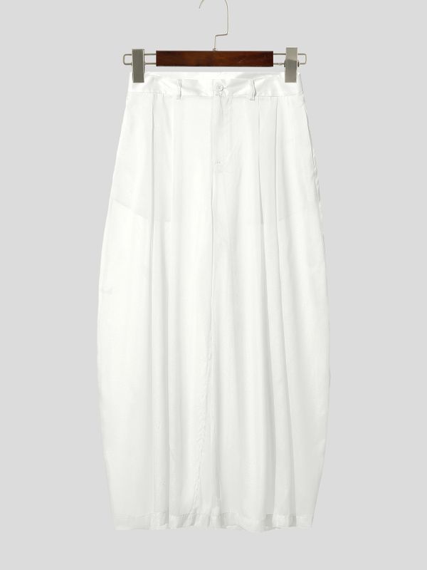 Men's Solid Color Semi Sheer Loose Pant SKUL53011