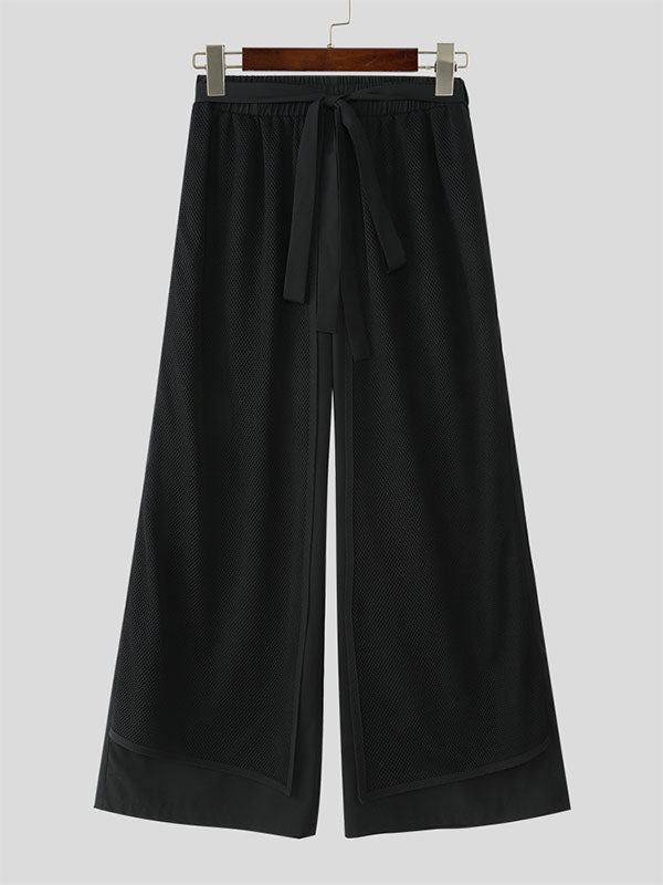 Mens Faux Two-Piece Mesh Casual Pant SKUL18014