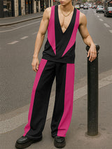 Men's Knit Colorblock Two Pieces Outfit SKUL25769