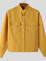 Men's Minimalist Pocket Long Sleeve Shirt SKUL41704