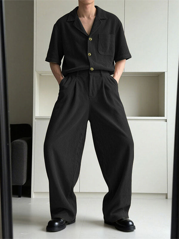 Men's Casual Corduroy Two Pieces Outfit SKUL23595