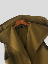 Men's Deconstructed Solid Color Loose Hooded Tank SKUL66018