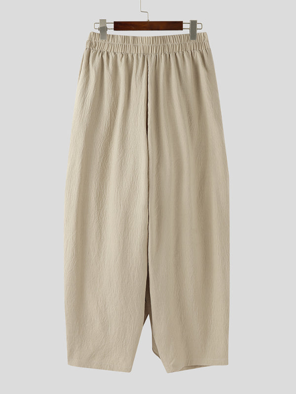 Mens Ruched Textured Twist Casual Pant SKUL15379