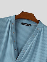 Men's Solid Color Textured Long Sleeve T-Shirt SKUL37696