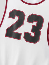 Men's Number 23 Print Colorblock Sleeveless Bodysuit SKUL17999