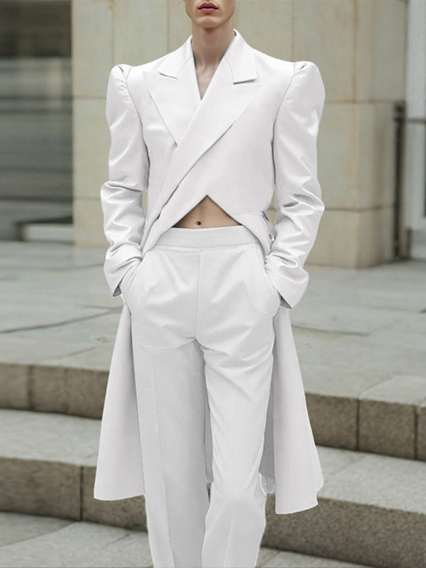 Men's Solid Color Casual Long Sleeve Blazer SKUL28369