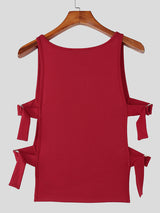 Men's Solid Color Side Hollow Casual Tank SKUL21020