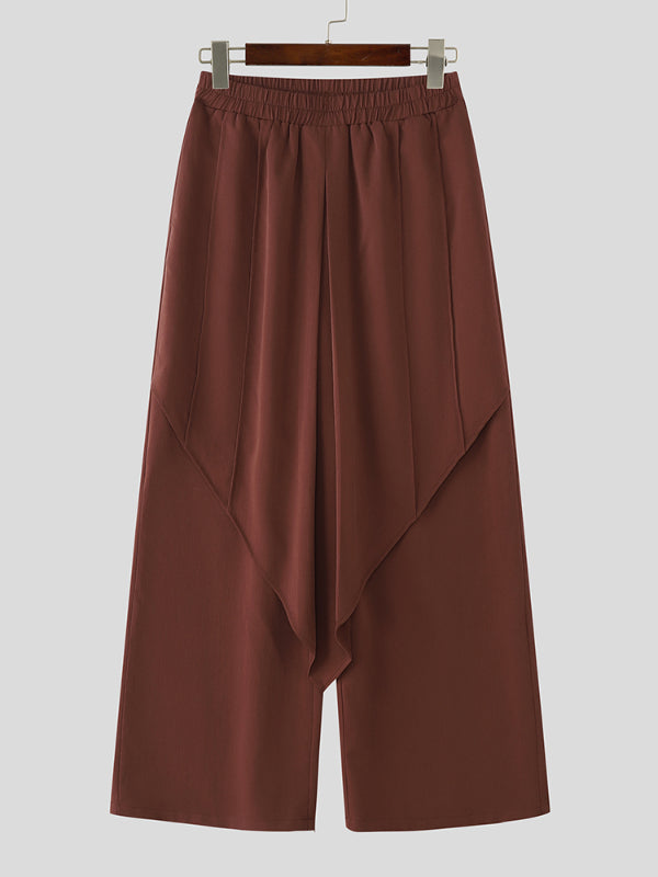 Men's Solid Color Layered Casual Pant SKUL29788