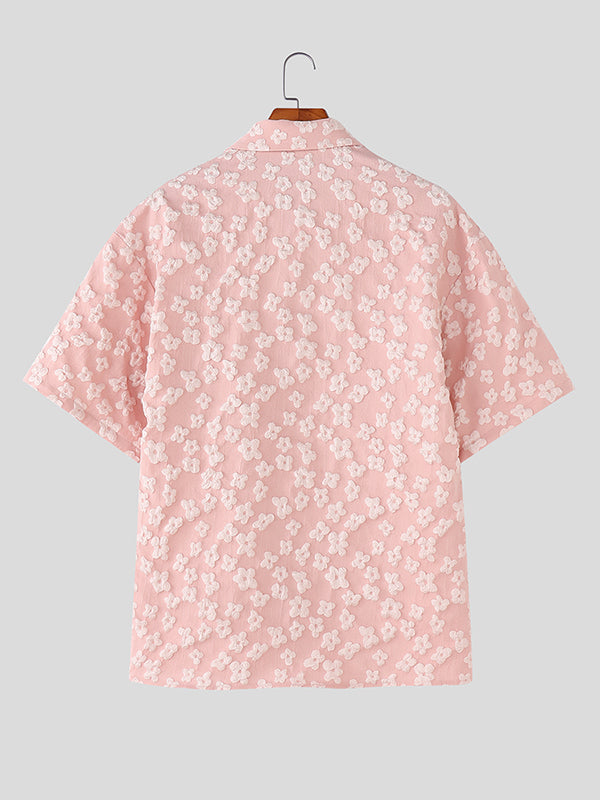 Mens Floral Print Short Sleeve Shirt SKUL19117