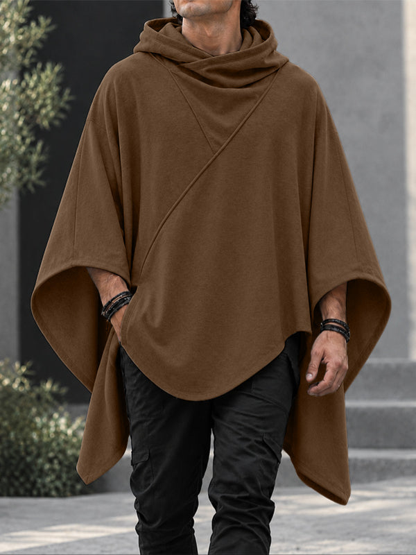 [Pre-order] Men's Avant-Garde Darkwear Nightclub Party Asymmetric Wrap Sweatshirt SKUL88509