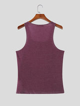 Men's Shiny Square Neck Casual Tank SKUL38050