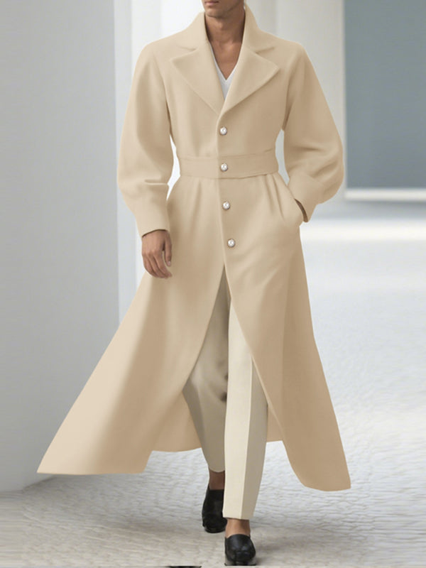 Men's Solid Color Casual Long Sleeve Coat SKUL28497