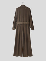 Men's Solid Color Semi Sheer Jumpsuit SKUL50098