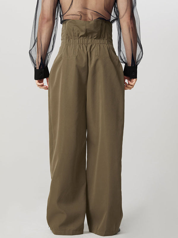 Mens Deconstructed Solid Cinched Waist Pant SKUK82427