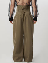 Mens Deconstructed Solid Cinched Waist Pant SKUK82427