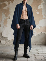 Men's Solid Color Textured Long Sleeve Cardigan SKUL26047