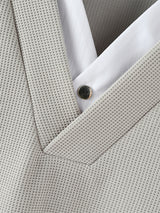 Men's Stripe Contrast Collar Long Sleeve Shirt SKUL29545