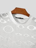 Mens Contrast Mesh Patchwork Long Sleeve T-Shirt SKUK31090