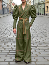 Men's Colorblock Tie Casual Jumpsuit SKUL37262