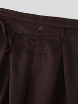 Men's Solid Tie Strap Casual Pant SKUL29609