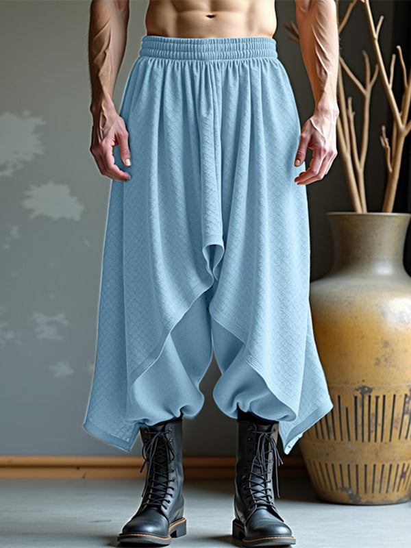 Men's Solid Color Textured Casual Pant SKUL15369