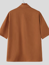 Men's Botanical Floral Embroidery Half Sleeve Shirt SKUL45338