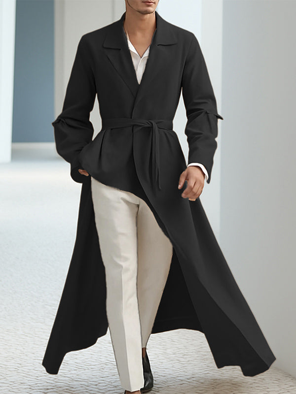 Men's Solid Irregular Hem Coat SKUL26083