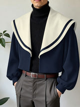 Men's Contrast Color Textured Long Sleeve Cardigan SKUL40309