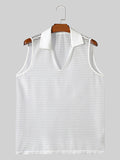 Mens Striped See Through Casual Sleeveless Vest SKUK53561