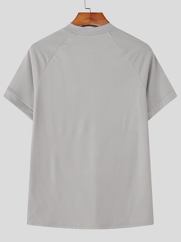 Men's Colorblock Knit Short Sleeve T-Shirt SKUL20161