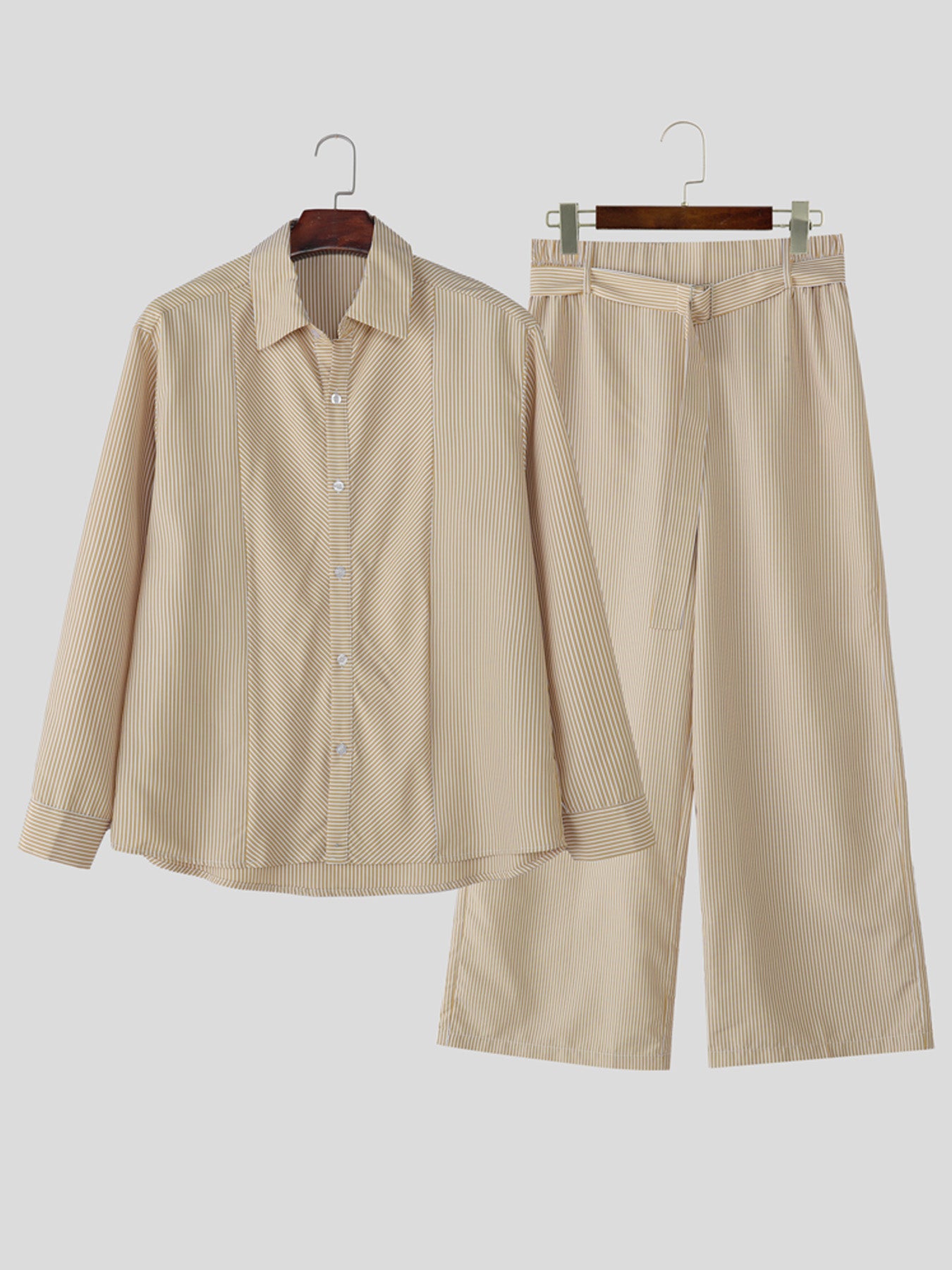 Men's Striped Casual Loose Two Pieces Outfit SKUL26069