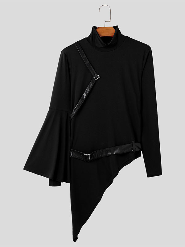 Mens Irregular Hem Long Sleeve T-Shirt SKUK99821