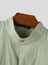 Men's Solid Color Casual Two Pieces Outfit SKUL46239